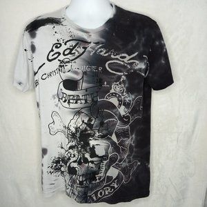 Ed Hardy Death Glory Black T Shirt (L)